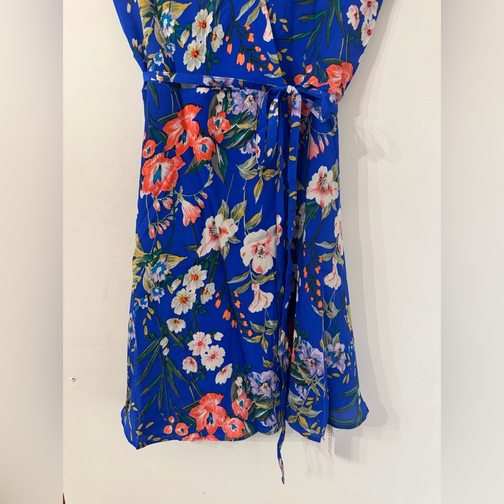 NWT Yumi Kim XS Amalfi Coast SoHo Mixer Silk Vibrant Blue Floral Mini Dress - Picture 8 of 16